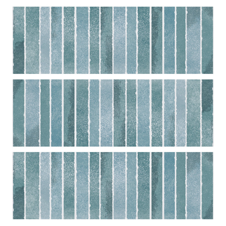 Teal Glossy Fluted Ceramic 4x12 Wall Tile