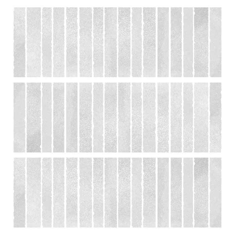 White Glossy Fluted Ceramic 4" x 12" Wall Tile