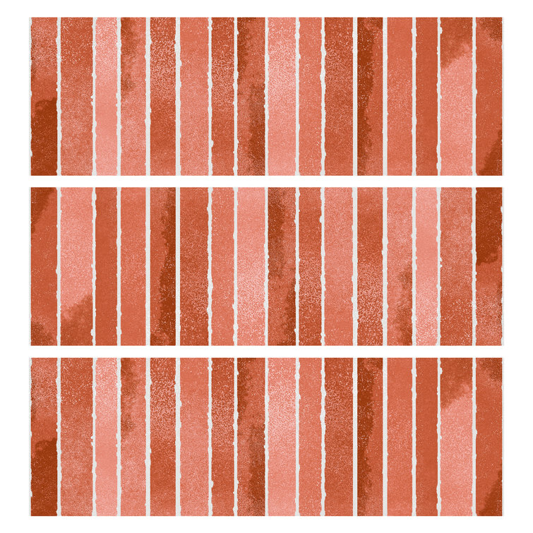 Colorido Red Fluted Glossy Ceramic Wall Tile - 4" x 12"