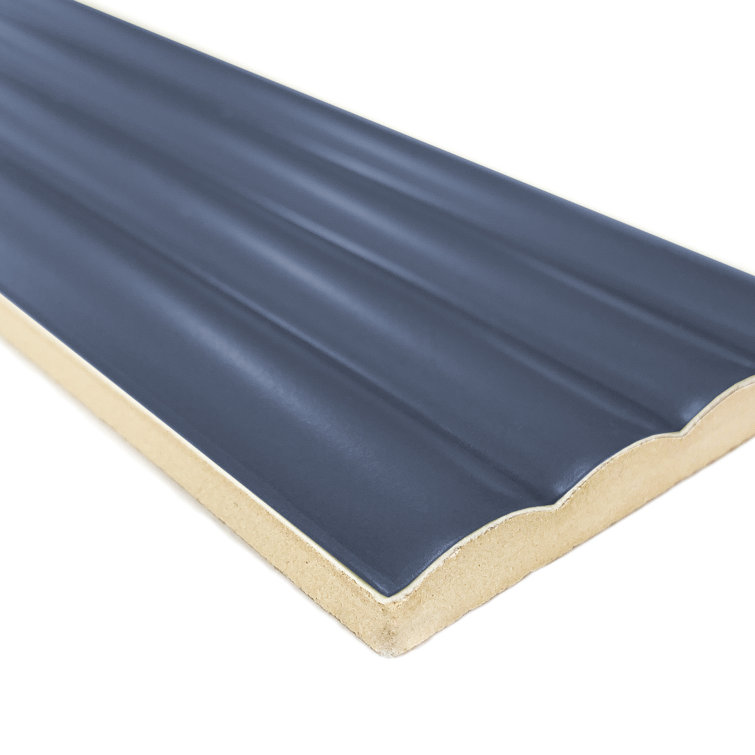 Blue Matte Fluted Ceramic 3x12 Rectified Tile