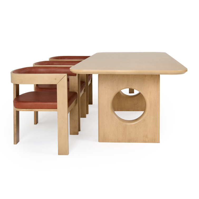 Amadeus 90'' White Oak Veneer Dining Table