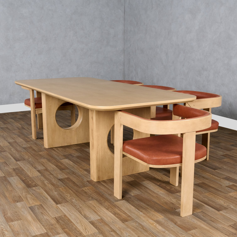 Amadeus 90'' White Oak Veneer Dining Table