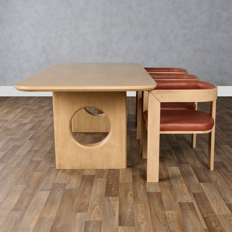 Amadeus 90'' White Oak Veneer Dining Table