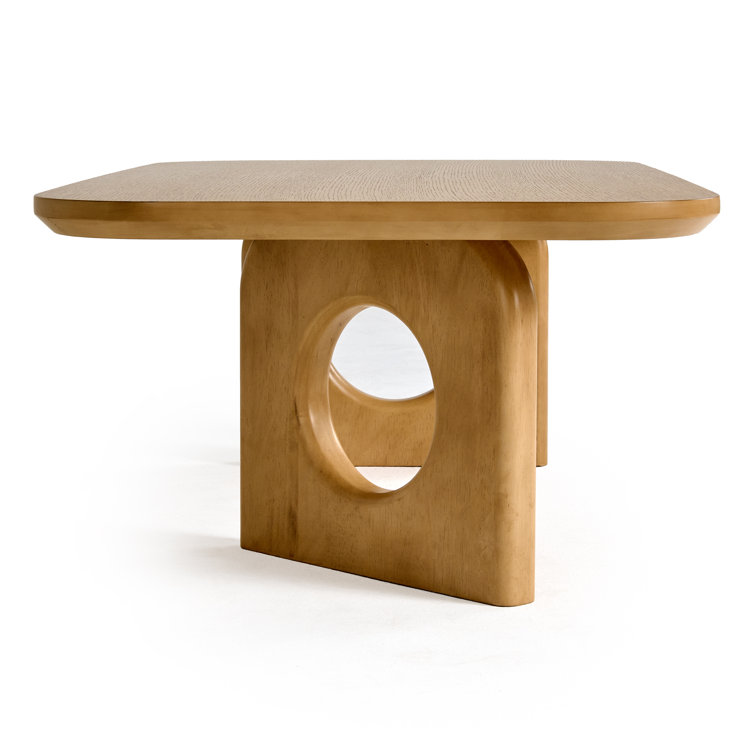 White Oak Rectangular Coffee Table with Sled Base