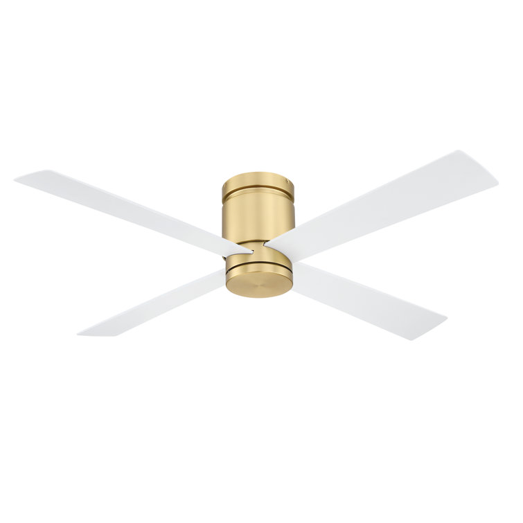 Brushed Satin Brass 52'' Ceiling Fan with LED Lights