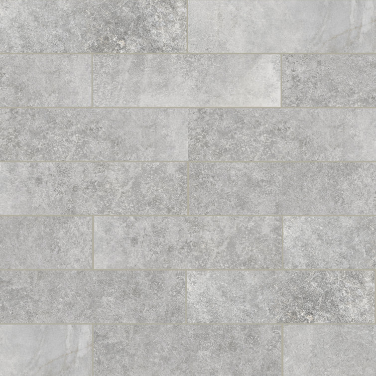 Gravel Gray 4" x 12" Matte Porcelain Subway Floor and Wall Tile