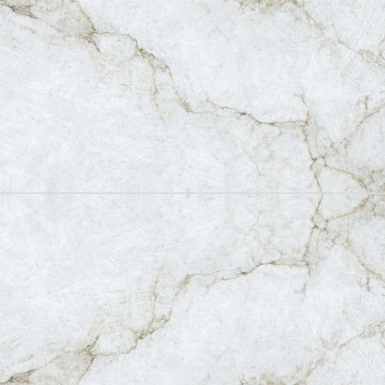 24" x 48" White and Gold Polished Porcelain Tile
