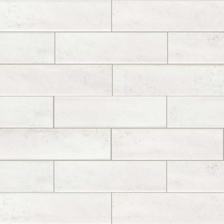 Ibiza 2" x 10" White Glossy Ceramic Subway Tile
