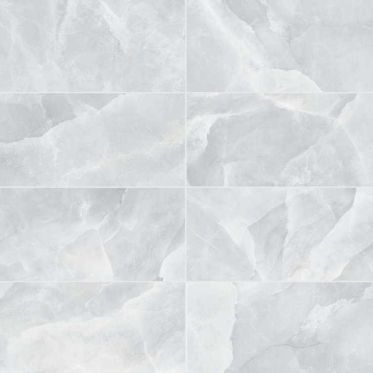Geo Lush Matte Grey Porcelain Marble Look Tile 12" x 24"