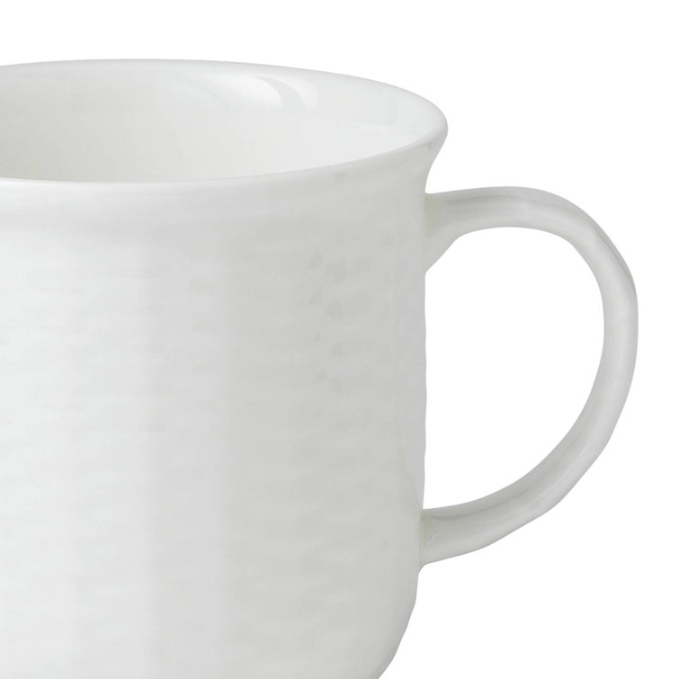 Nantucket Basketweave 5-Piece Porcelain Dinner Set, White