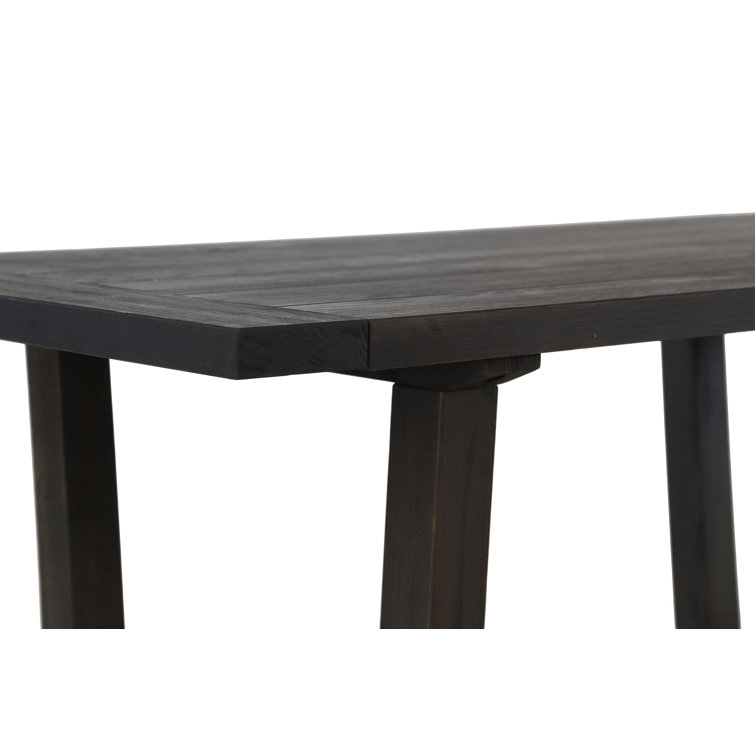 Black Oak 72'' Solid Wood Farmhouse Dining Table