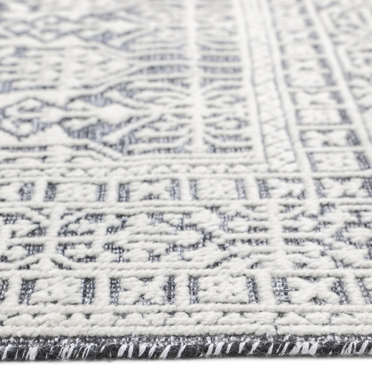 Elegant Hand-Knotted Wool-Viscose Blend Gray Area Rug, 9' x 12'