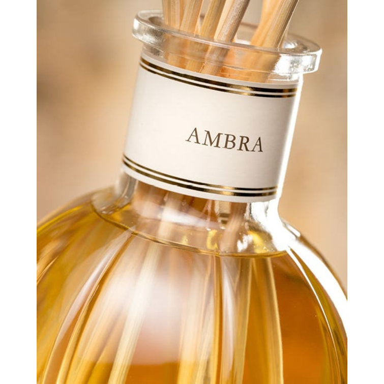 Clear Glass Traditional Reed Diffuser with Warm Spicy Fragrance