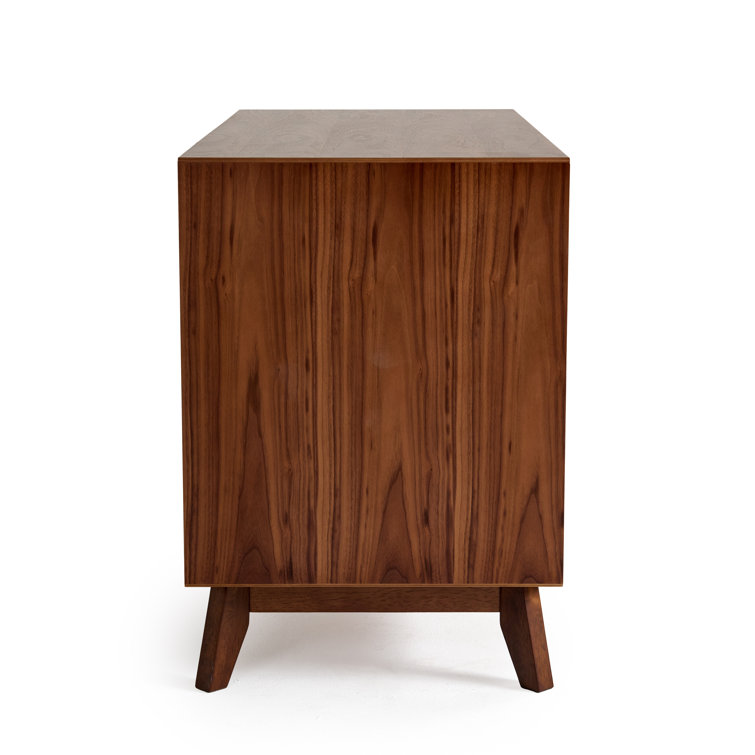 Walnut Veneer Mid-Century Modern Double Dresser