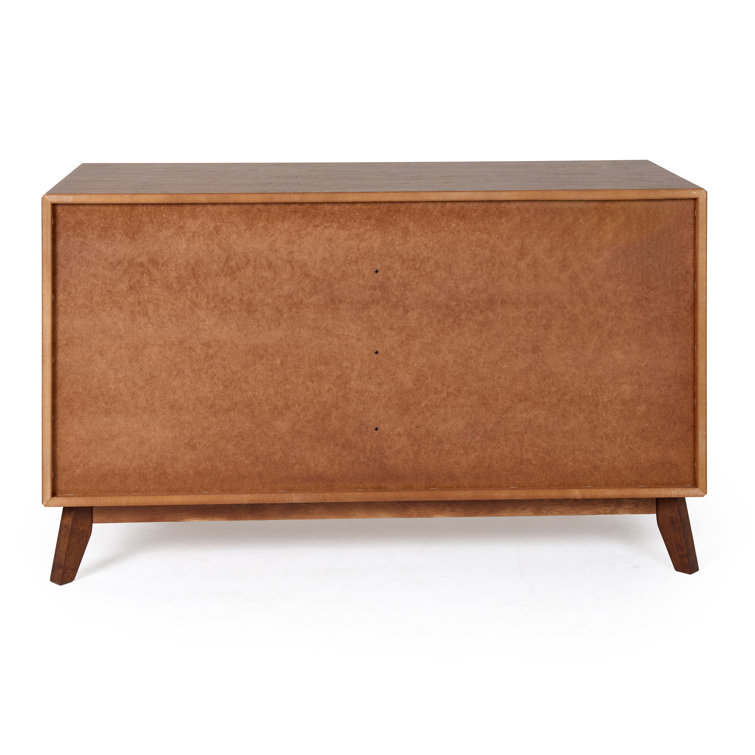 Walnut Veneer Mid-Century Modern Double Dresser