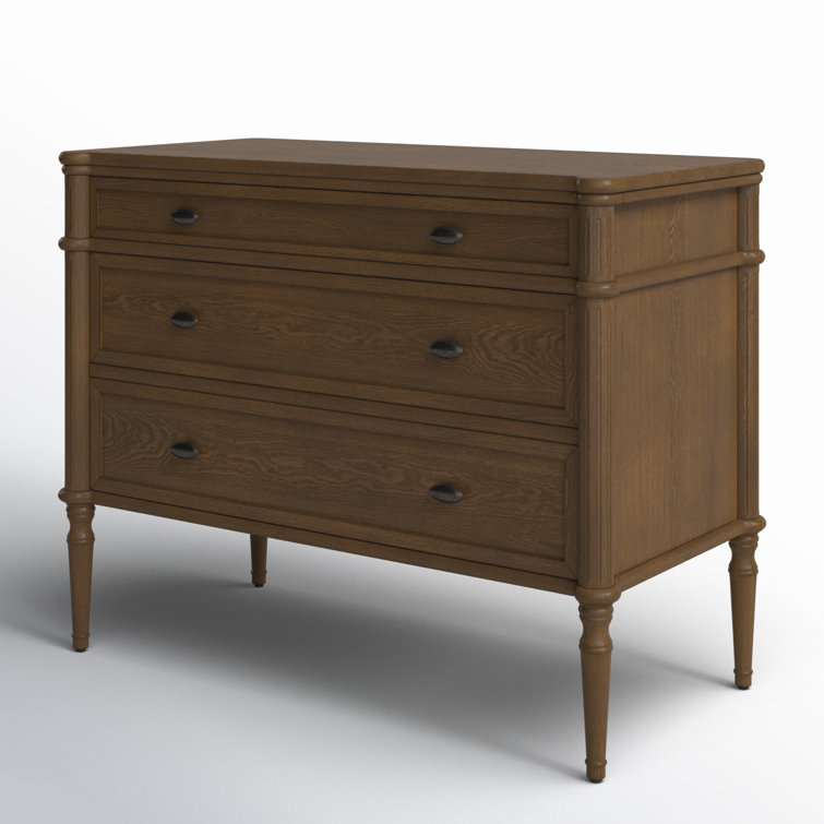 Toasted Oak Solid and Veneer 3-Drawer Dresser