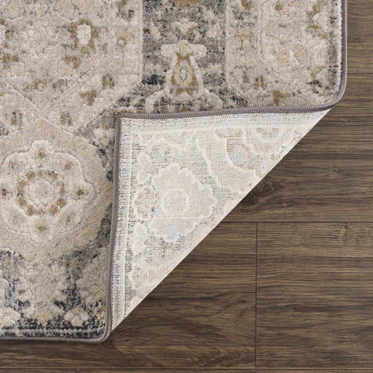 Orizaba Reversible Black Synthetic 5'3" x 7'3" Geometric Rug
