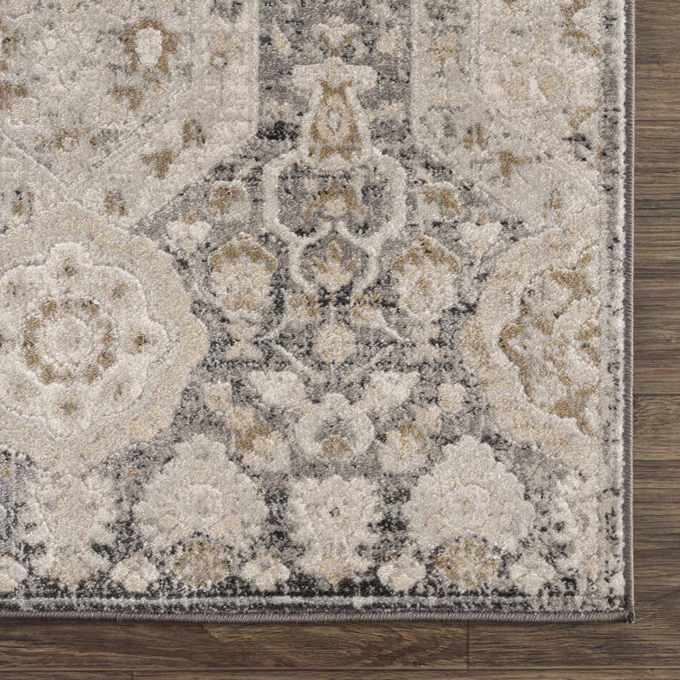 Orizaba Reversible Black Synthetic 5'3" x 7'3" Geometric Rug