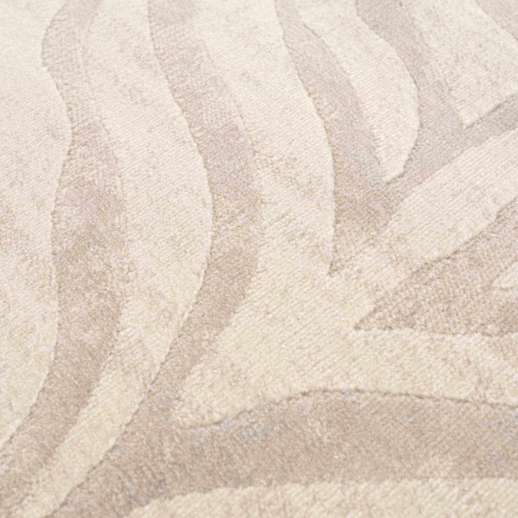 Light Gray and Taupe Zebra Print Synthetic Area Rug 2' x 3'