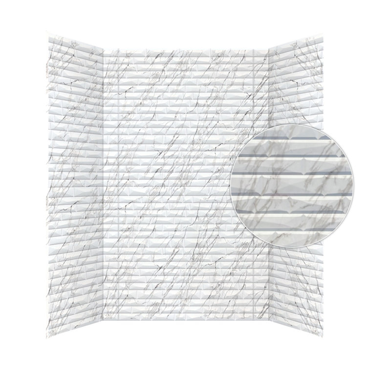 Vista Marble PVC Glue-Up Tub and Shower Wall Panels