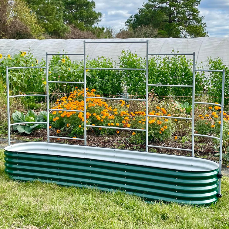 Modular White Metal Garden Trellis Panel System