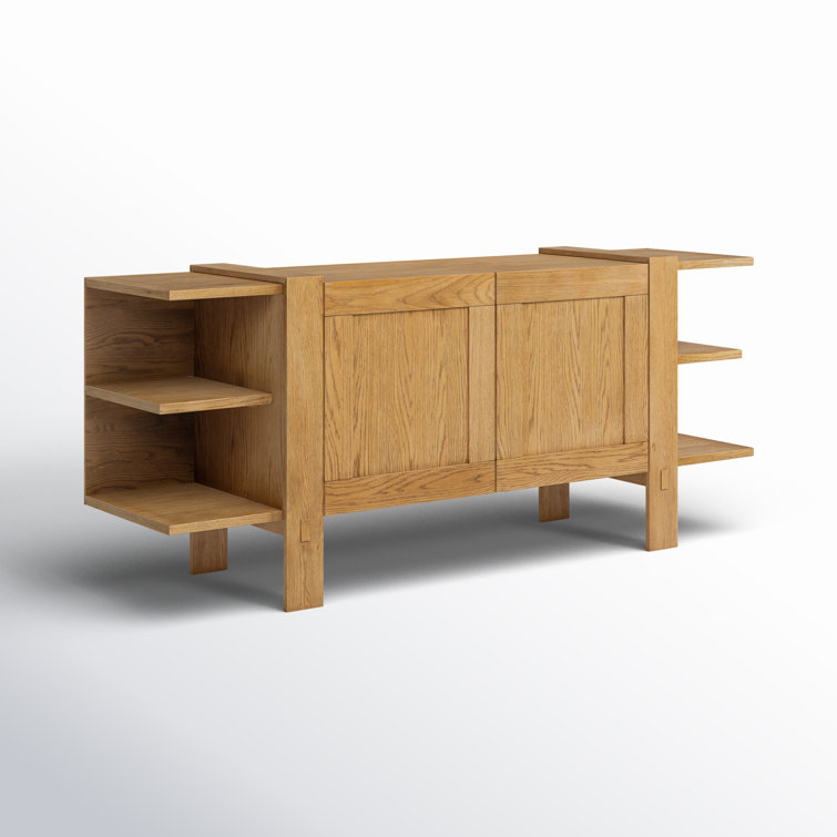 Santo 72'' Solid Oak Sideboard with Shelves