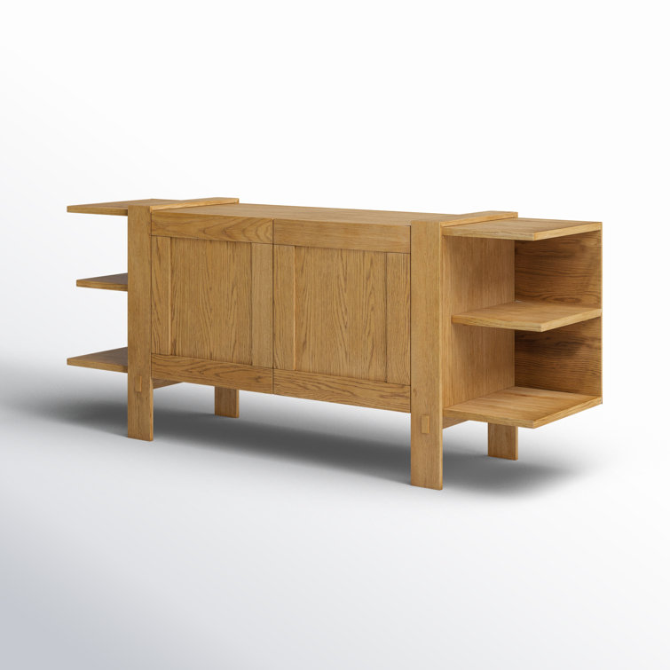 Santo 72'' Solid Oak Sideboard with Shelves