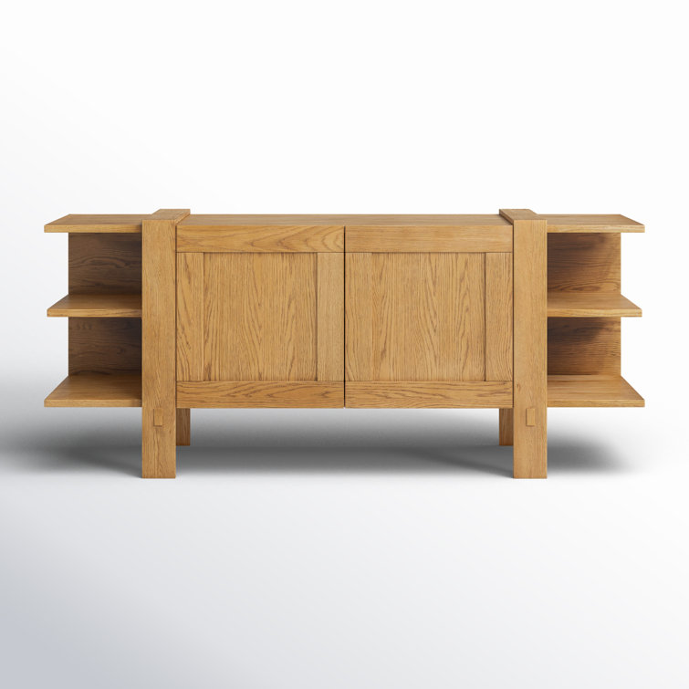 Santo 72'' Solid Oak Sideboard with Shelves