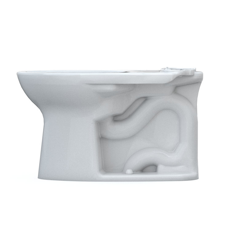 Elegant Cotton White Elongated Universal Tornado Flush Toilet Bowl