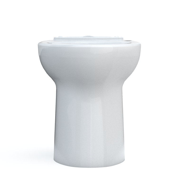Elegant Cotton White Elongated Universal Tornado Flush Toilet Bowl