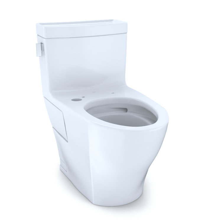 White Elongated High Efficiency One-Piece Toilet
