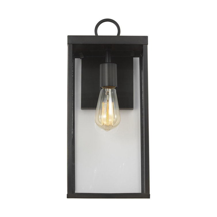 Antique Bronze Dimmable Outdoor Wall Sconce with Clear Glass