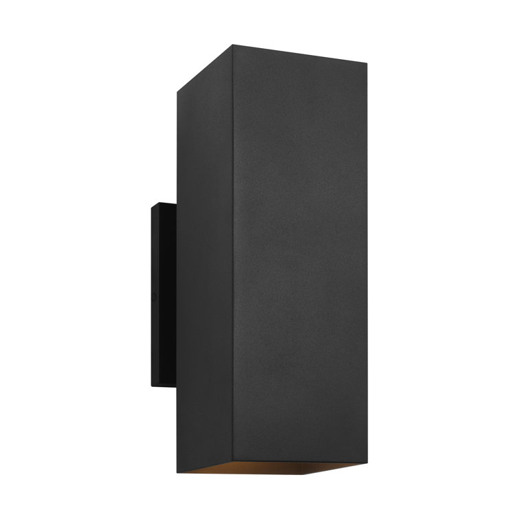 Textured Black Tall Aluminum Outdoor Sconce