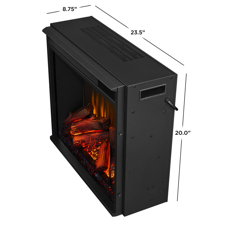 Hollis 32" Black Electric Fireplace with Mantel