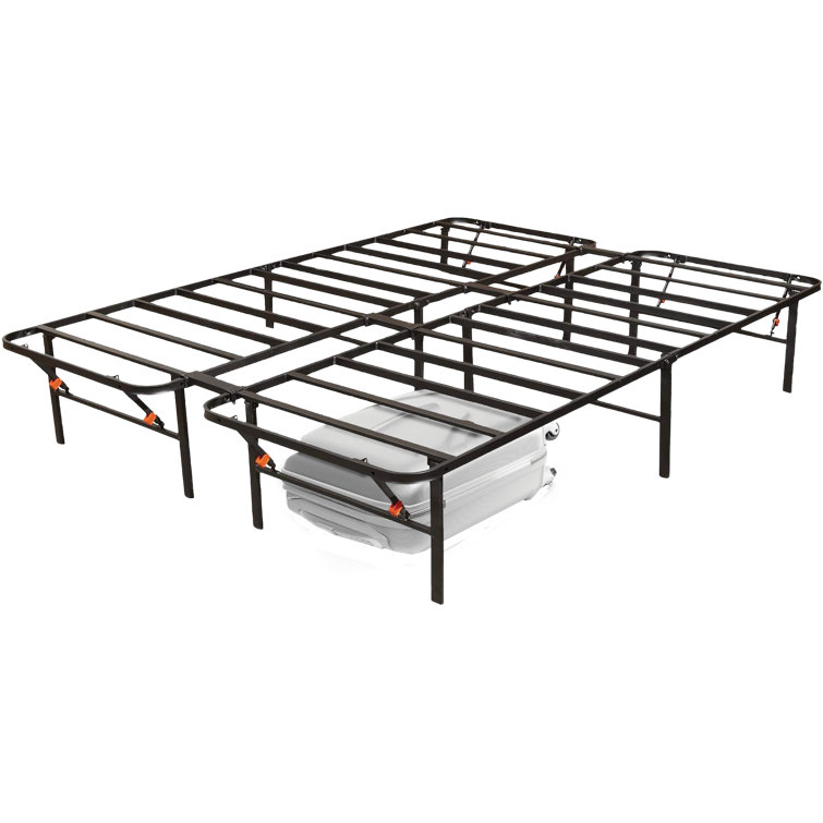 Twin Black Metal Platform Bed Frame with Storage