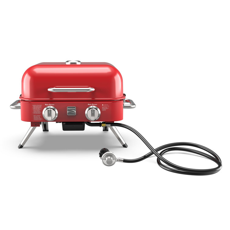 Kenmore Red 2-Burner Portable Tabletop Propane Gas Grill