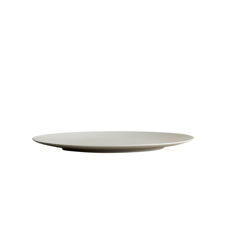Gray Matte Ceramic Round Serving Platter