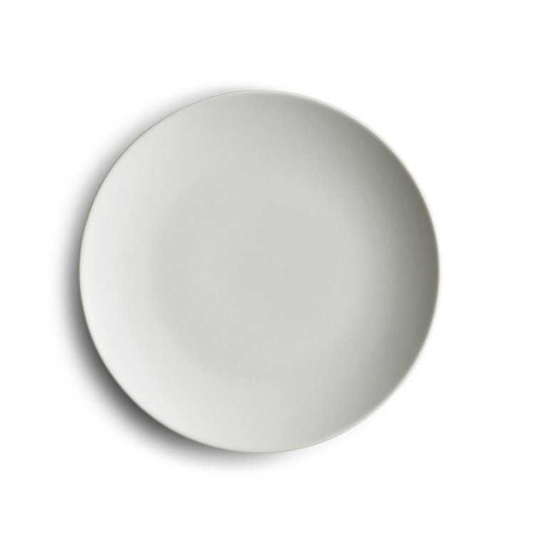 Fog Gray Ceramic Microwave-Safe Dinner Plates, Set of 4