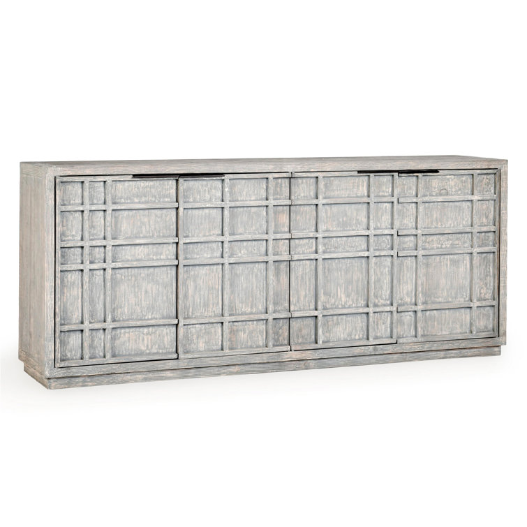 Chandler 86" Reclaimed Pine Wood Antique Blue Sideboard