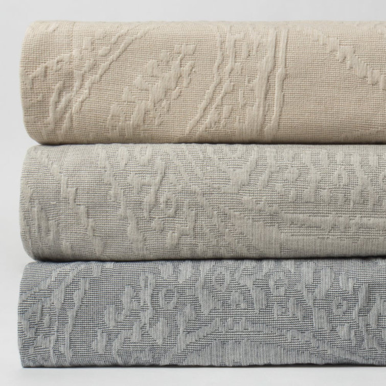 Natural Cotton Jacquard Queen Duvet Cover