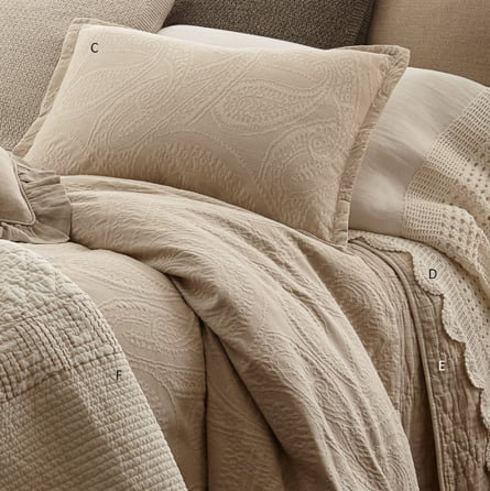 Natural Cotton Jacquard Queen Duvet Cover