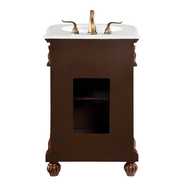Nalah 24'' Single Bathroom Vanity with Engineered Marble Top
