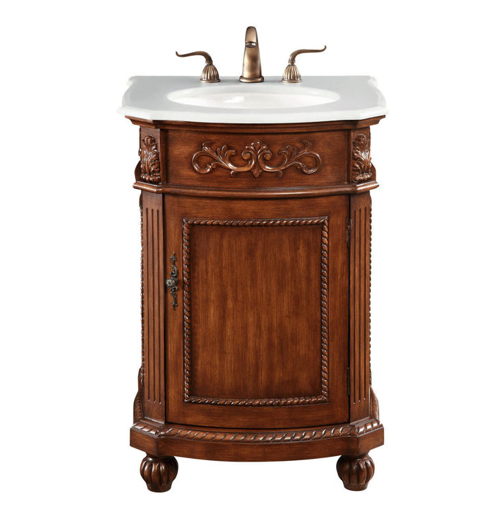 Nalah 24'' Single Bathroom Vanity with Engineered Marble Top