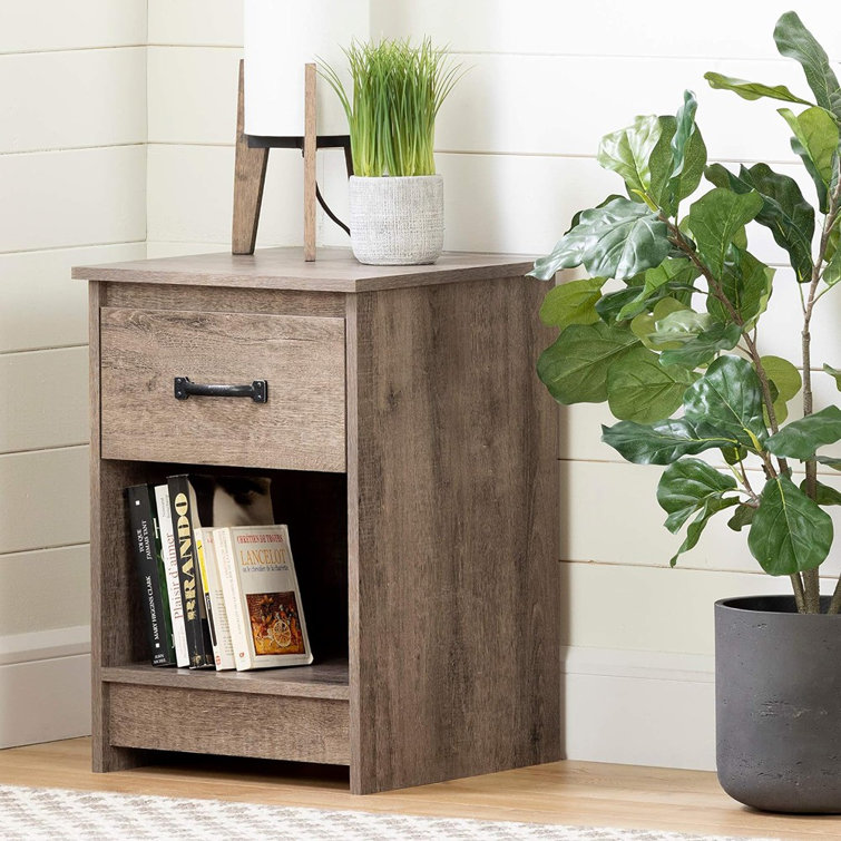 Weathered Oak Country Cottage 1-Drawer Nightstand