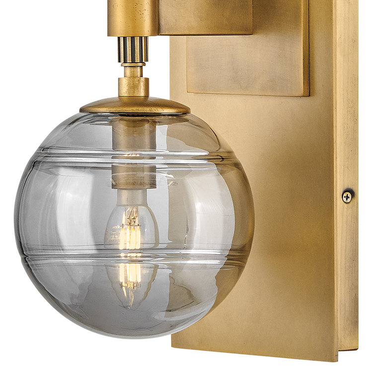 Heritage Brass 2-Light Sconce with Swirl Glass Shades