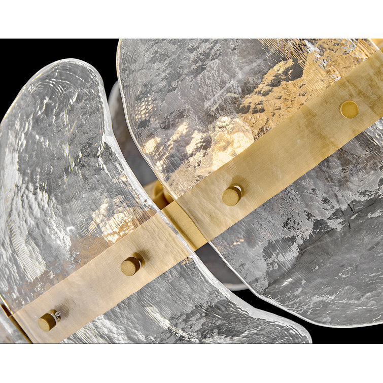 Heritage Brass 6-Light Drum Chandelier with Clear Glass Panels