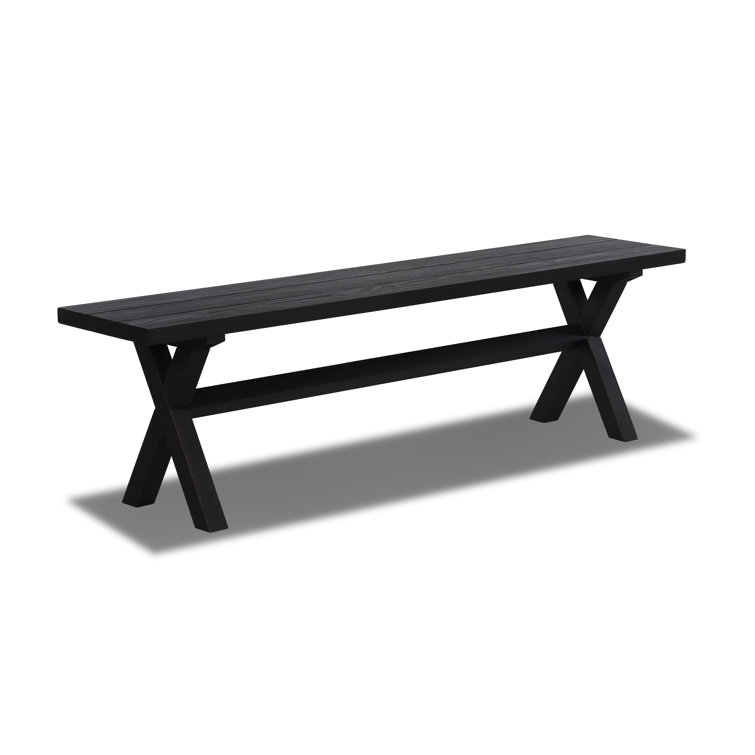 Black Oak Solid Pine Trestle Dining Bench