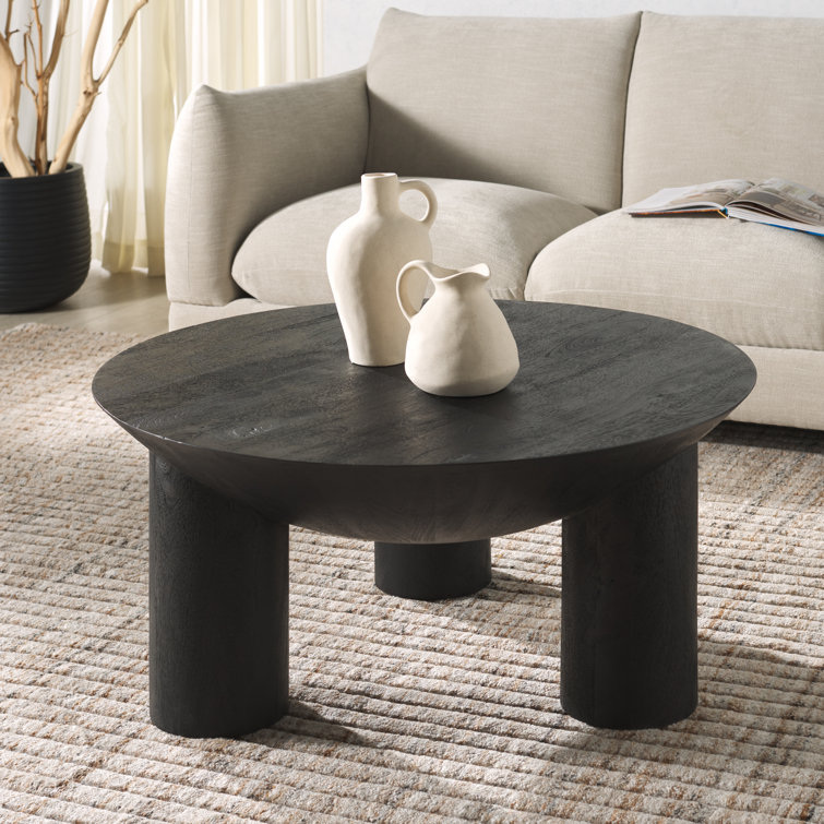 Calhoun Round Natural Mango Wood Coffee Table - 35"