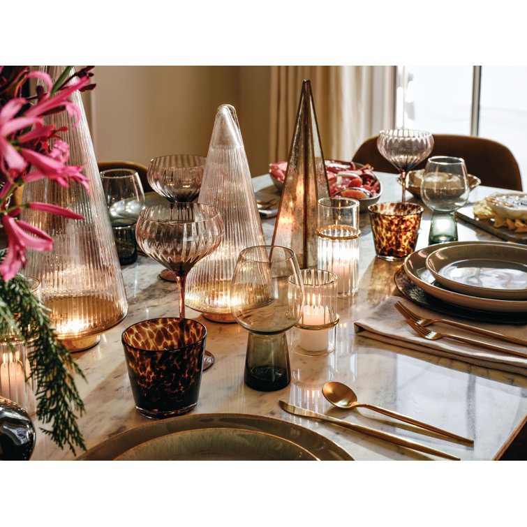 Phoebe Smoke Glass Cocktail Goblets, Set of 4