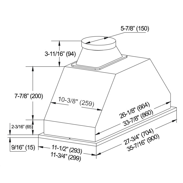 30-Inch Stainless Steel Ducted Insert Range Hood